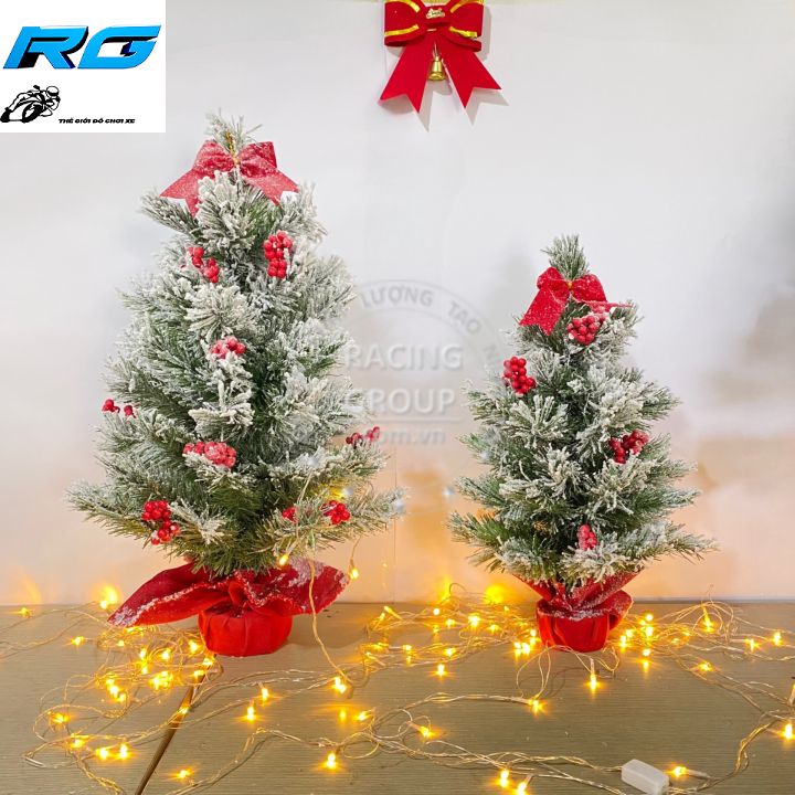 Cây thông noel phủ tuyết để bàn 45cm, 60cm - cây thông noel mini trang trí giáng sinh phòng ngủ phòng khách
