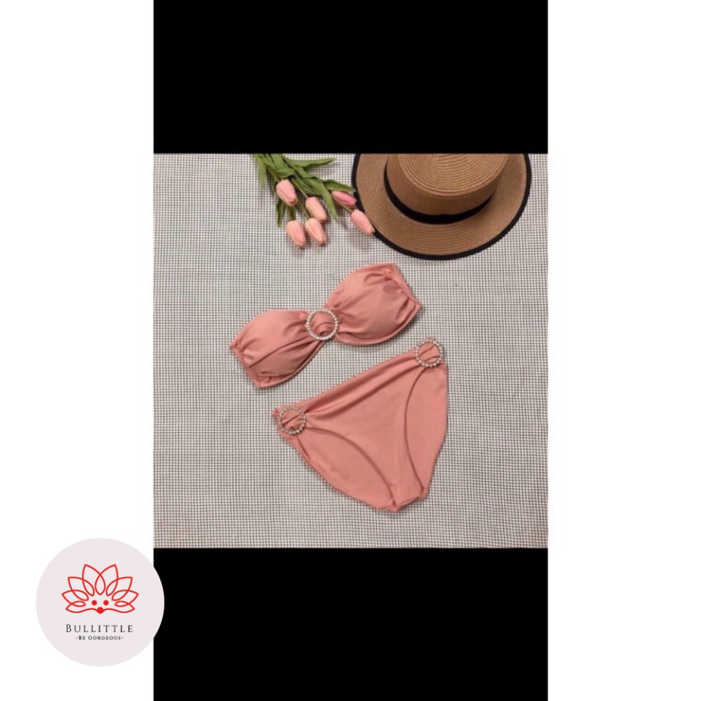 [Có sẵn - Ảnh thật] Bikini khoen đá, khoen gỗ hồng