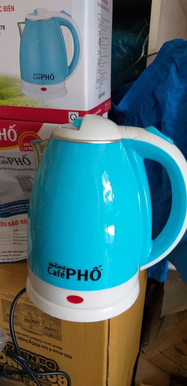 Bình Đun Siêu tốc 2 Lớp Dung Tích 1.8 Lít CAFE PHỐ TẶNG