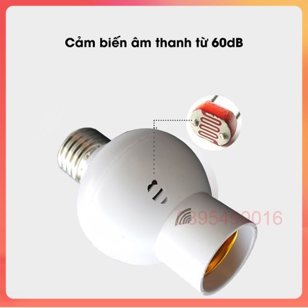 [LOẠI A] Đui đèn E27- Đui đèn cảm biến âm thanh trong bóng tối, Đui đèn cảm biến âm thanh tự động sáng trong tối thông minh cảnh báo trộm khi tự sáng