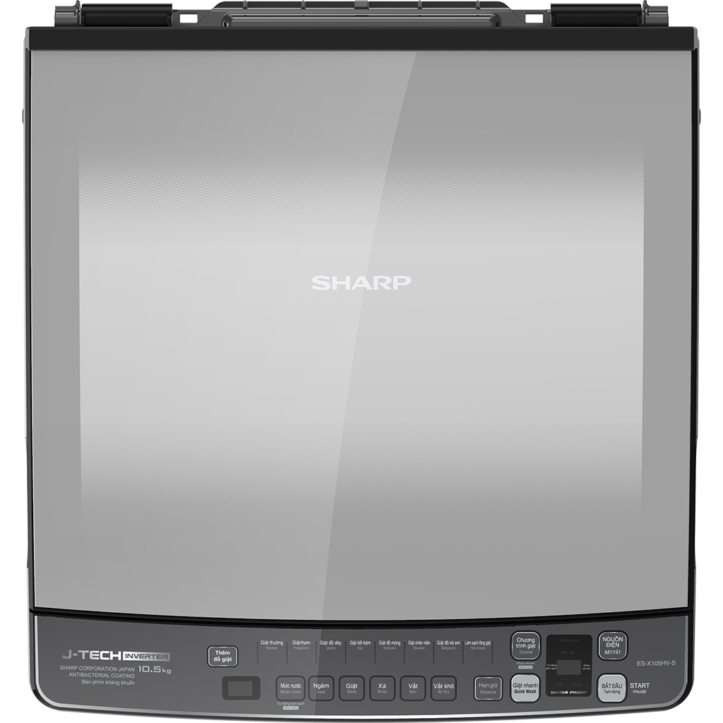[TRẢ GÓP 0%] Máy giặt Sharp Inverter 10.5 kg ES-X105HV-S (Giá áp dụng giao tại HN, HCM& các tỉnh liên hệ shop)