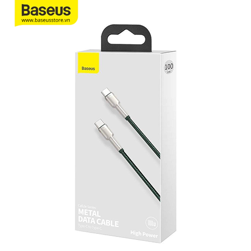 Dây cáp sạc nhanh PD 100W Baseus Metal Data Cable Type-C to Type-C