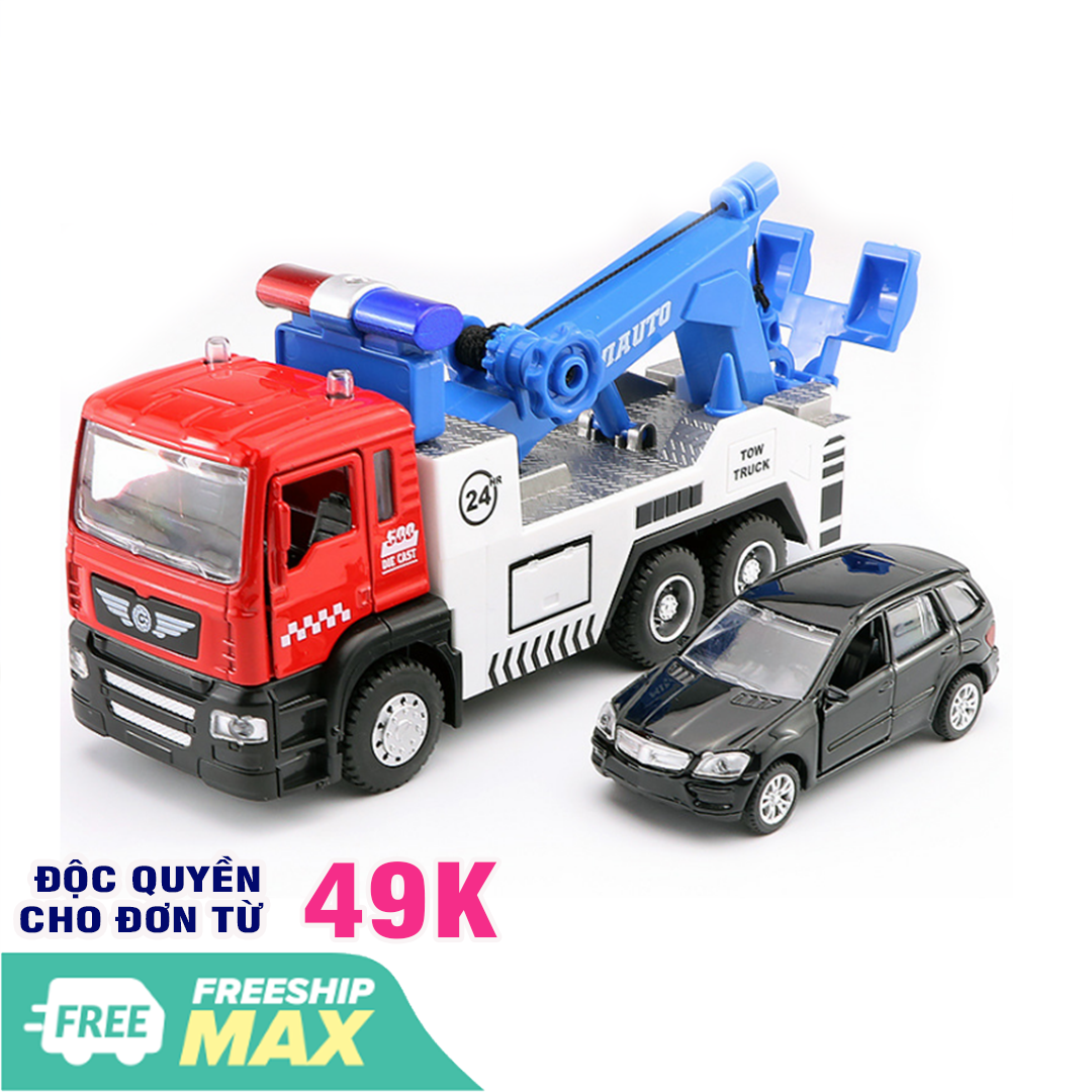 Xe ô tô cảnh sát mô hình xe đồ chơi trẻ em tỉ lệ 1:50 có âm thanh và đèn làm bằng hợp kim và nhựa