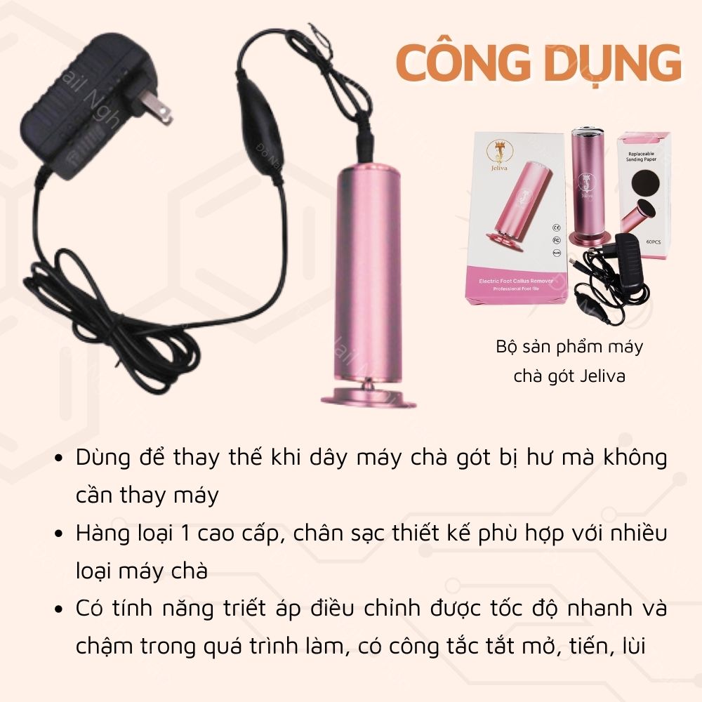 Dây sạc máy chà gót