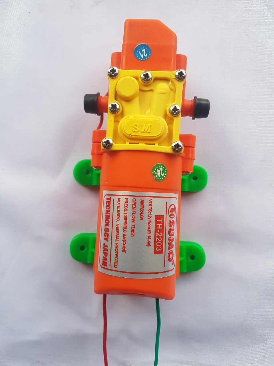 MÁY BƠM MINI 12V 4,6A - MÁY BƠM SUMO 12V60W CÔNG SUẤT 7L/PHÚT