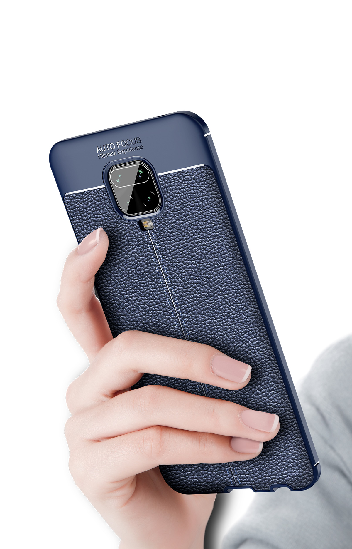 Ốp lưng Xiaomi Redmi Note 9s / Note 9 Pro chống sốc vân da hiệu Auto Focus cao cấp