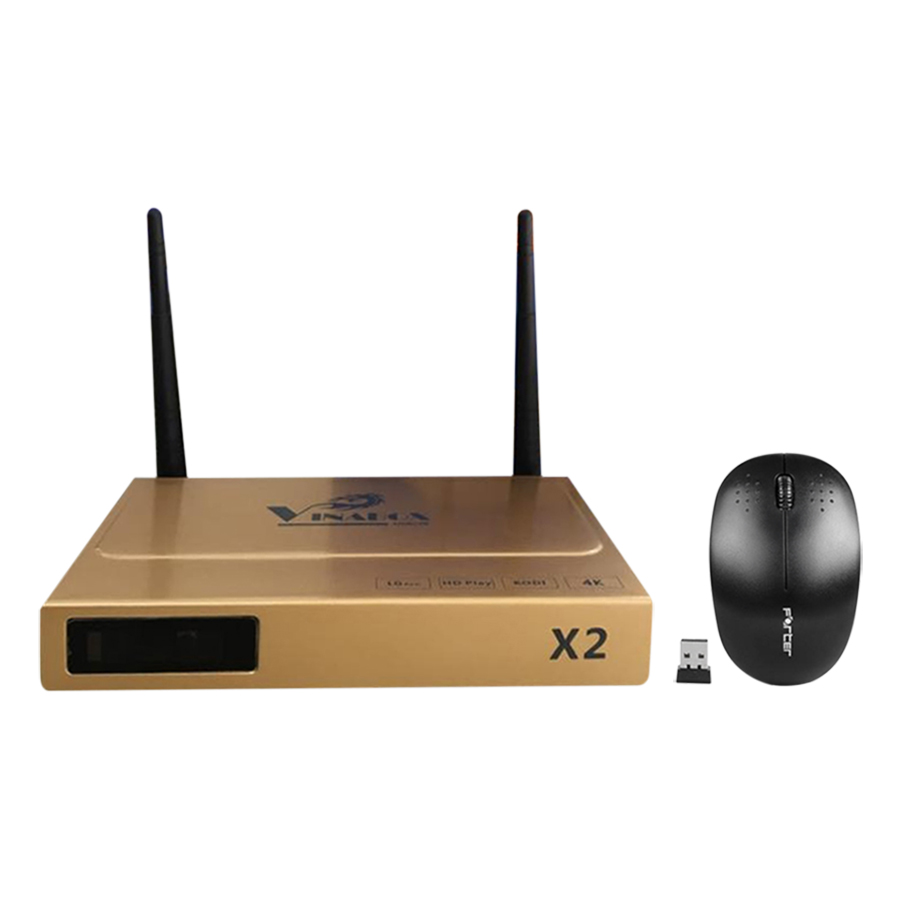 Android TV Box Vinabox X2 - Vàng Và Chuột Không Dây