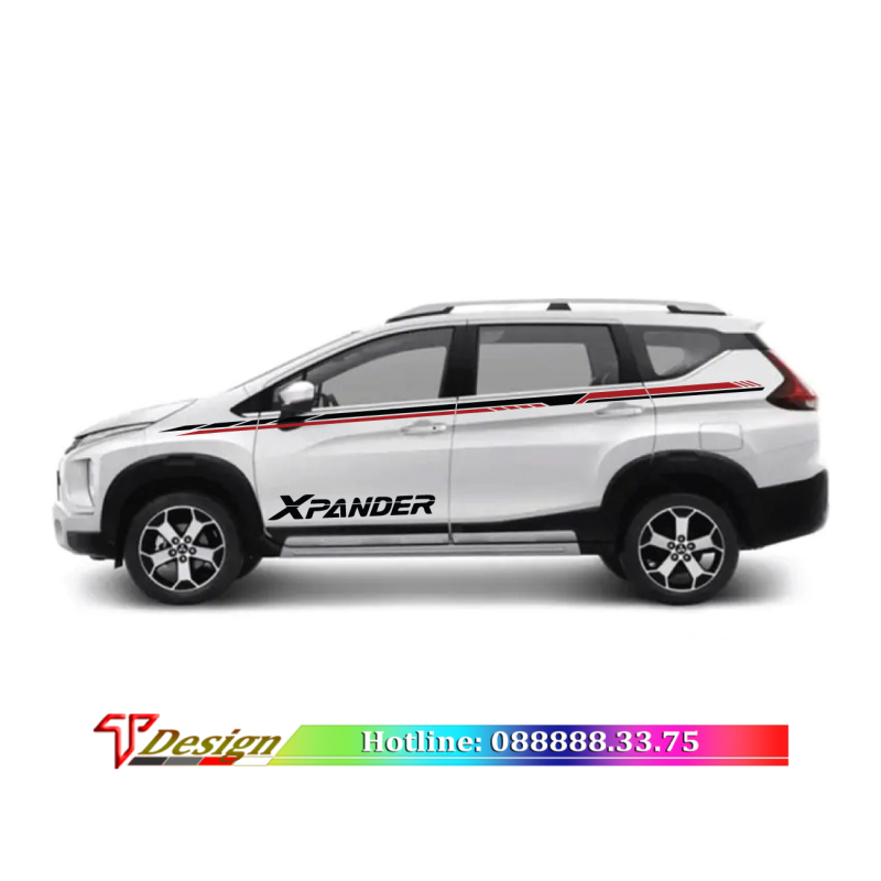 Decal xe oto, tem xe Xpander phong cách WRAP3 KT:338x7cm