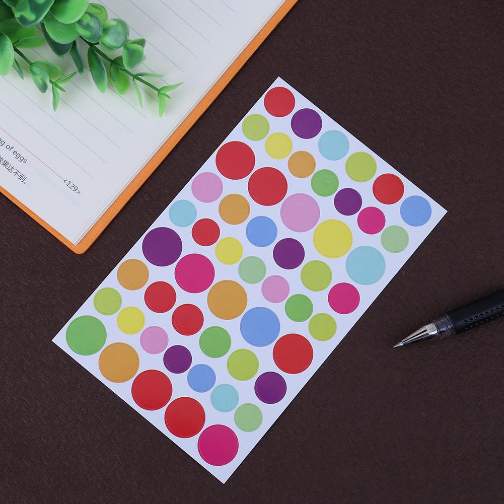 Bộ 6 Tấm Sticker Giấy Trang Trí - Hình Tròn