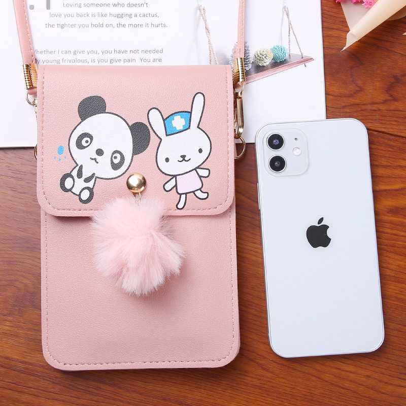Túi đeo chéo đựng điện thoại quả bông