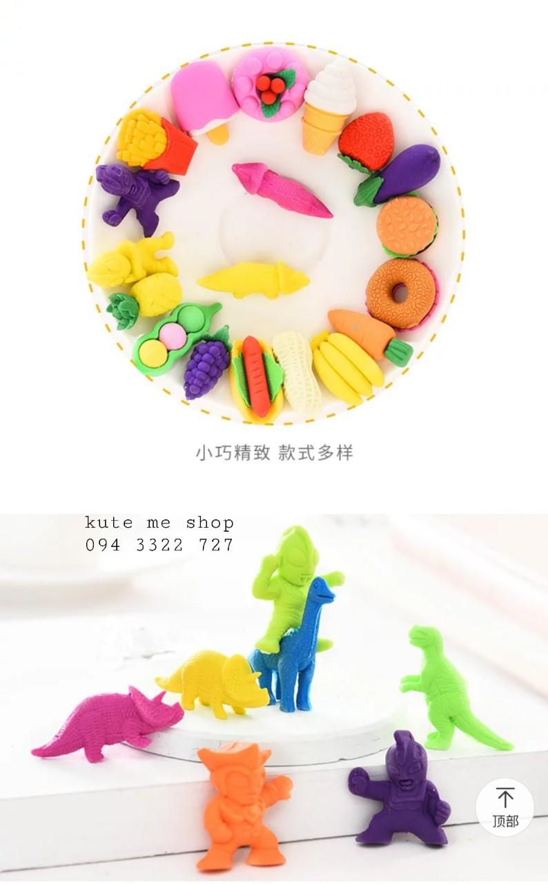 Gôm hình dụng cụ/ thức ắn, 1 túi 4 chiếc - set 2 túi