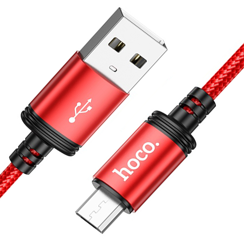 Cáp sạc 2.4A Hoco X89 Micro vải dù bện siêu bền dài 1M cho Android ( Đỏ )