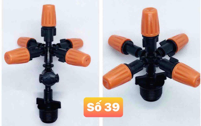 Béc phun sương 5 hướng cam, 5 cánh, 5 cửa  tưới cây, tưới lan
