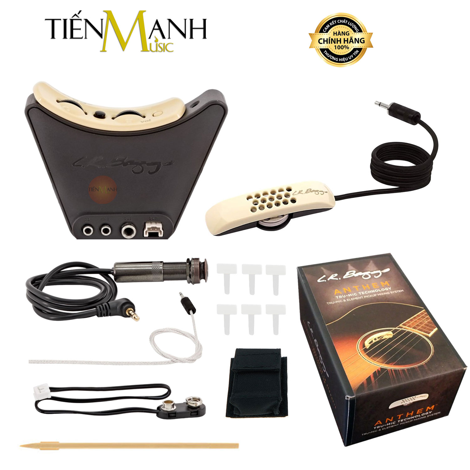[Trả góp 0%] [Chính Hãng, Nguyên Hộp] Pickup Acoustic Guitar LR Bagg Anthem - Preamp Tru-Mic L.R. Baggs