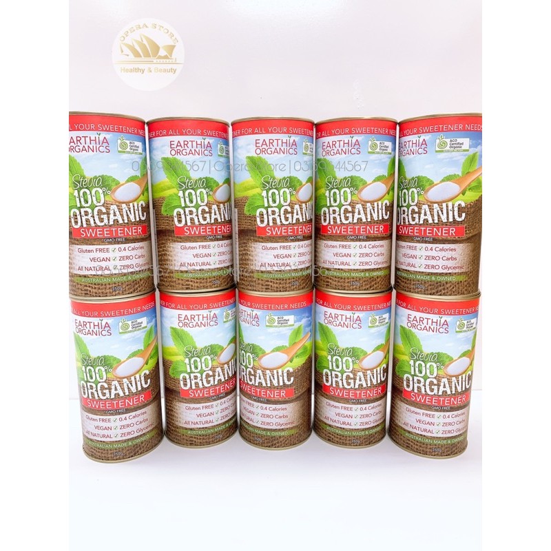 Đường Cỏ Ngọt Hữu Cơ Úc Stevia Sugarless 350g