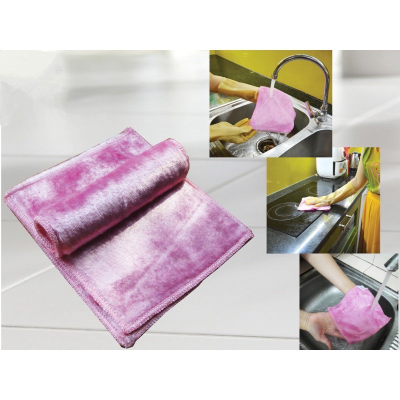 Combo bộ 3 khăn lau hút dầu mỡ nhà bếp homeinno cao cấp