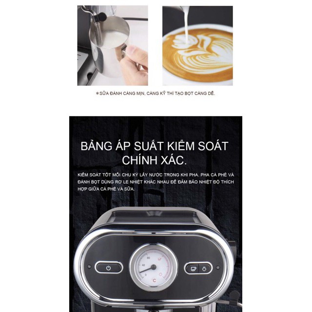 Máy pha cà phê Espresso Tiross TS6211 ( 15bar)