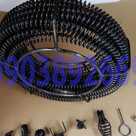 [HCM]dây thông tắc cống lò xo 12m và bộ đầu thông 6 cái
