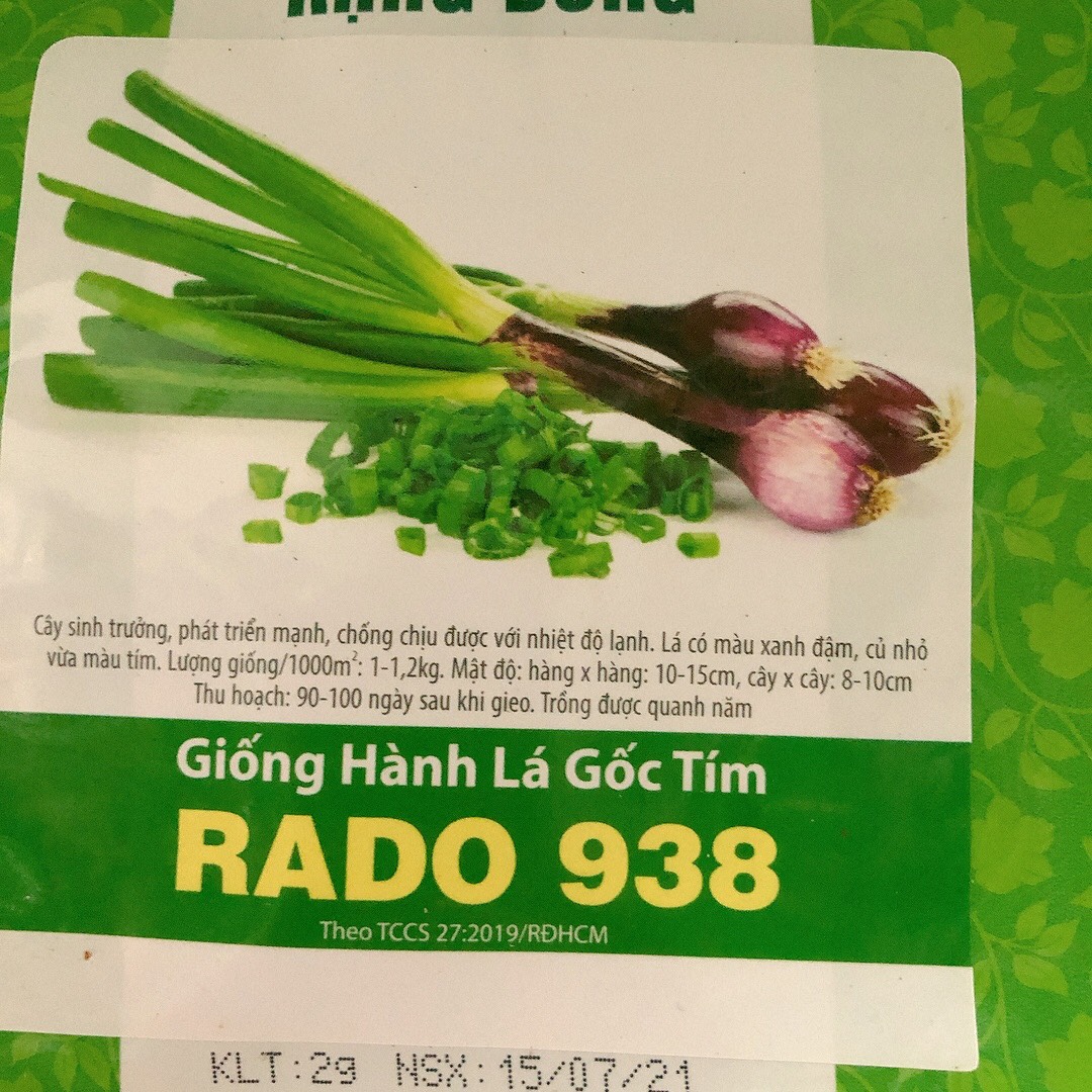 Hạt Giống Hành lá gốc tím (2g)