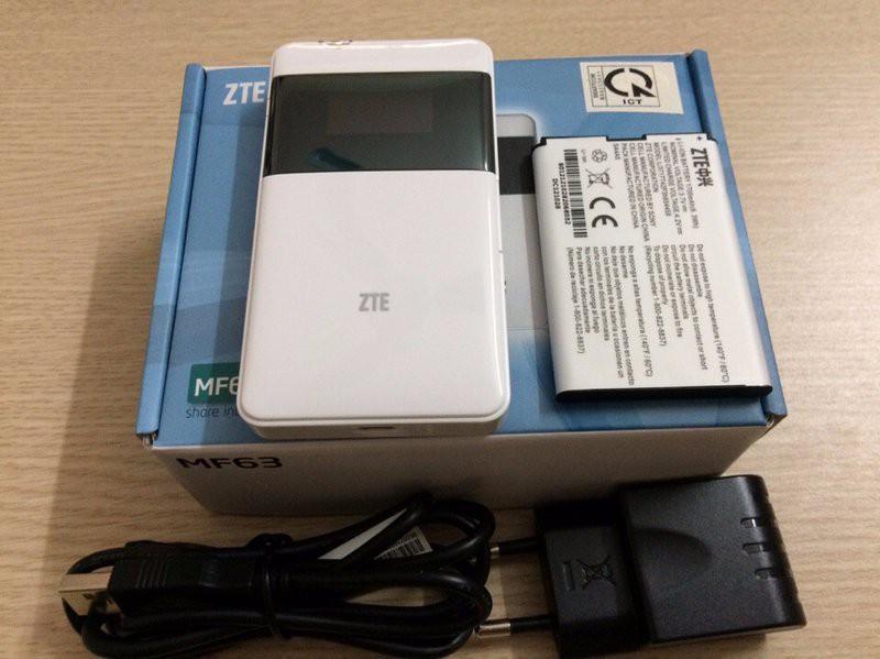 Bộ Phát WiFi 3G Di Động  ZTE MF63(dùng các sim nhà mạng việt nam)