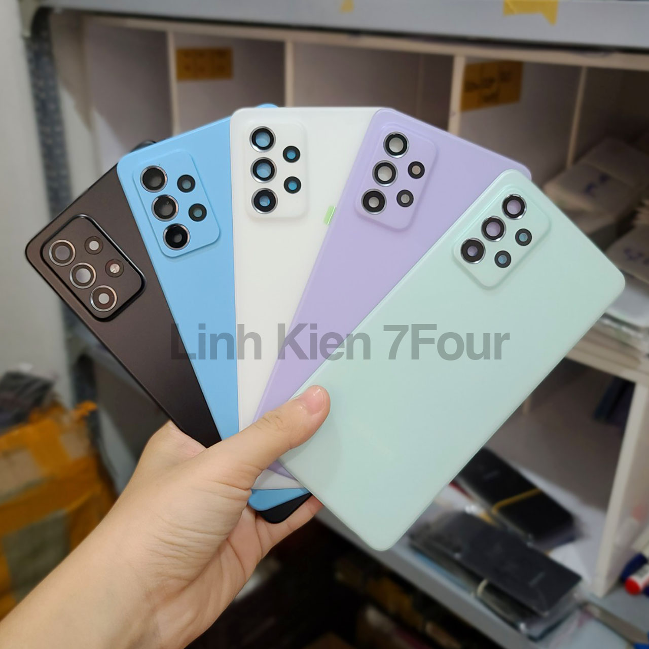 Vỏ nắp lưng samsung a52/ a52s có kính cam - 7four