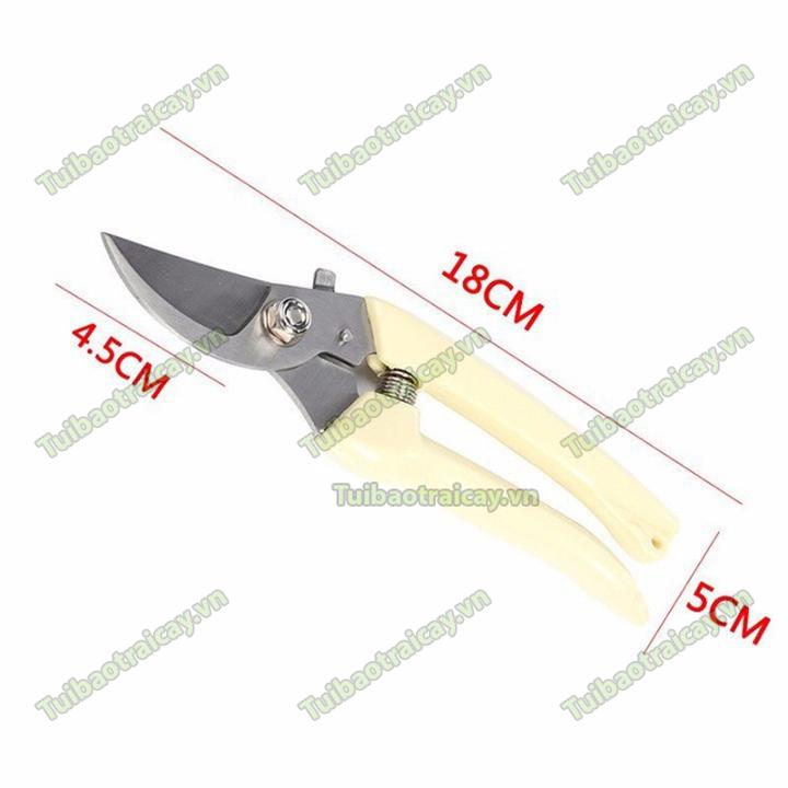 Kéo cắt cành cán nhựa trắng hàng Đài Loan
