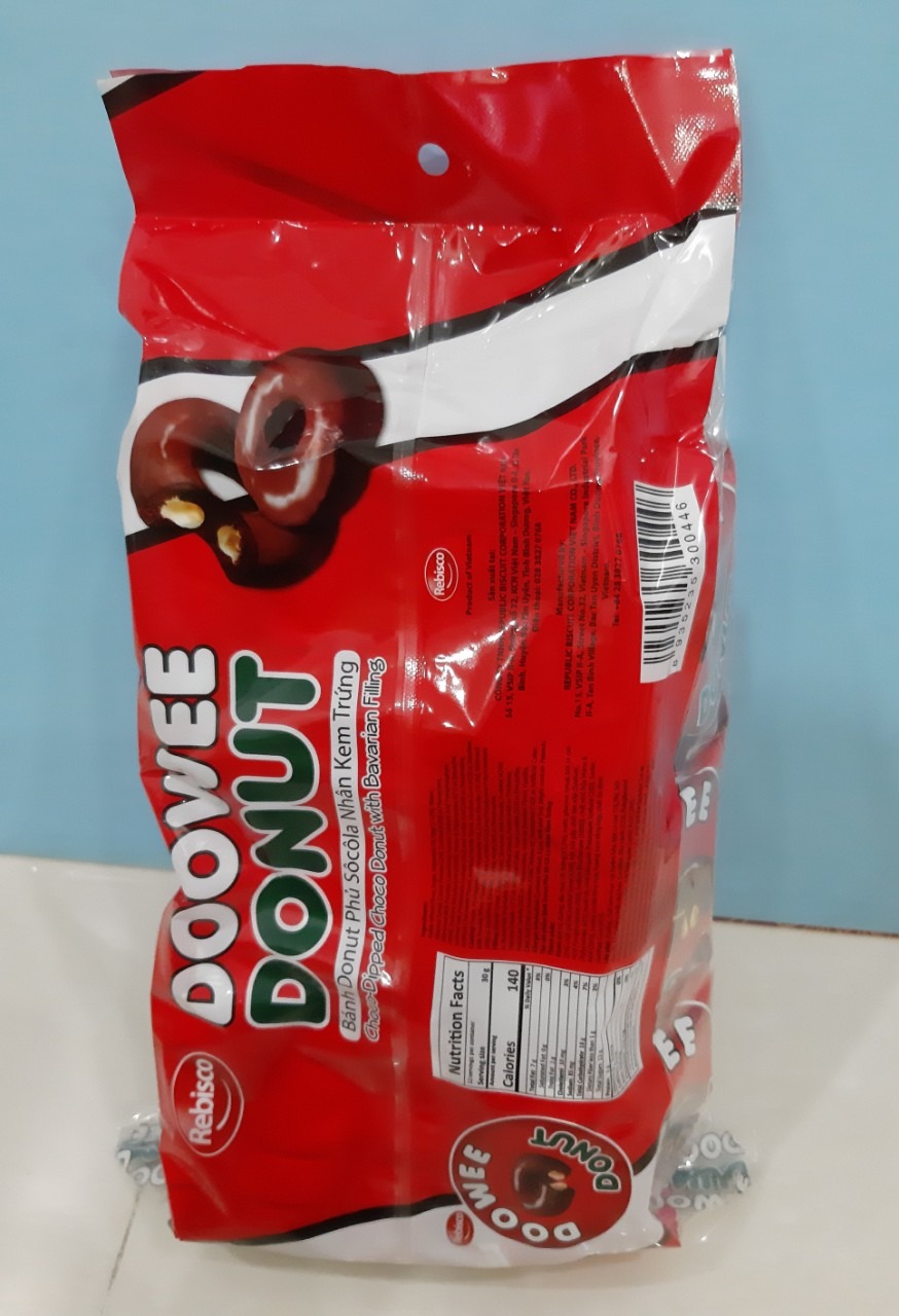 BÁNH DOOWEE DONUT SOCOLA NHÂN KEM TRỨNG l 12 Cái/Bịch