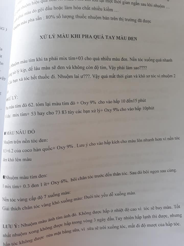 Giáo trình nhuộm tóc