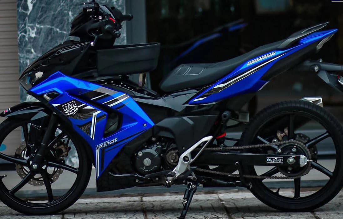Tem dán xe winner x v3 rs 150 xanh đen
