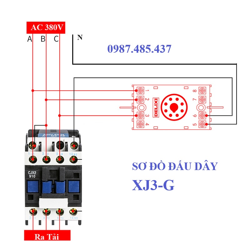 Bảo vệ mất pha 3 PHA XJ3-D Chint, XJ3-G bảo vệ mất pha lệch pha đảo pha điện 3 pha