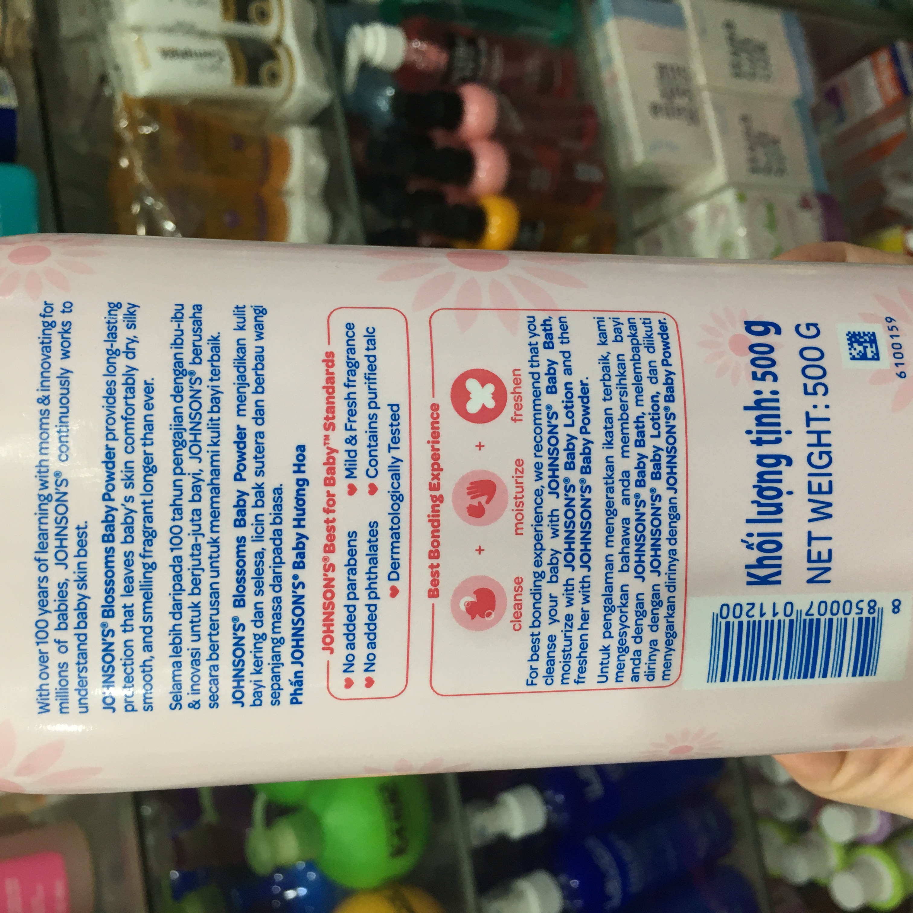 Phấn thơm Johnson's Baby Blossom 500g