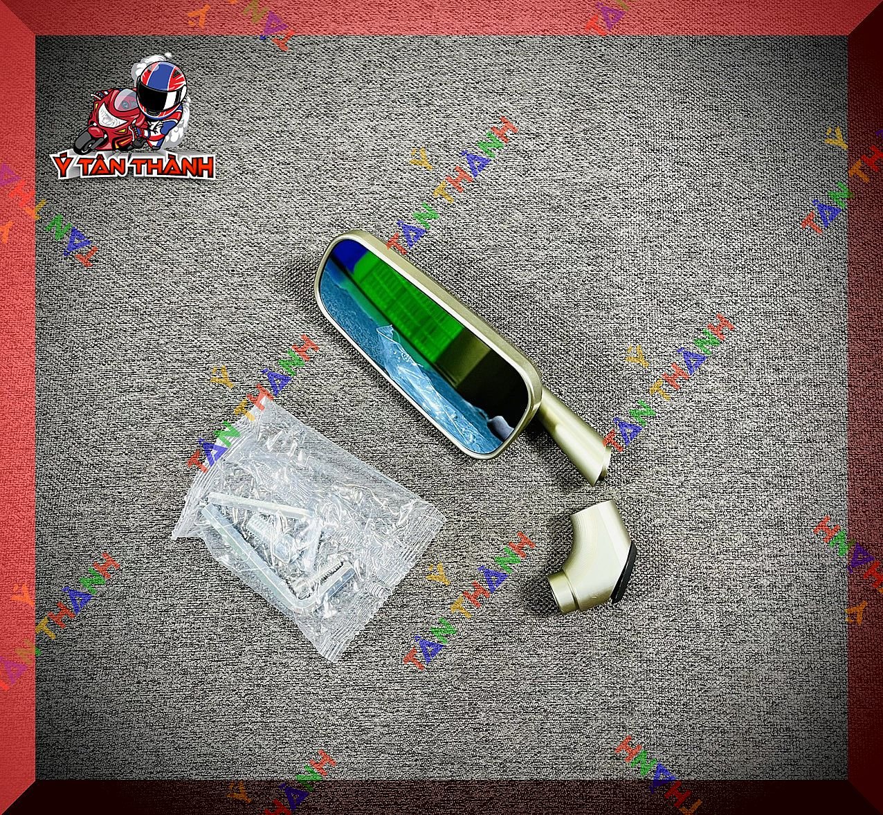 Kiếng chiếu hậu H2C vuông vàng Anod MS06