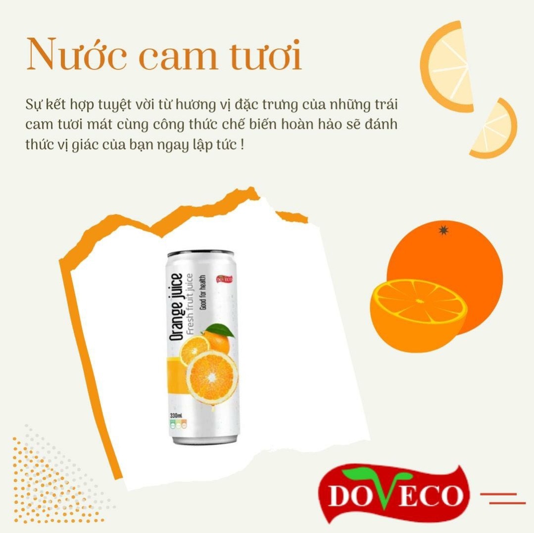 [HCM]Nước Cam Lon Doveco 330ml