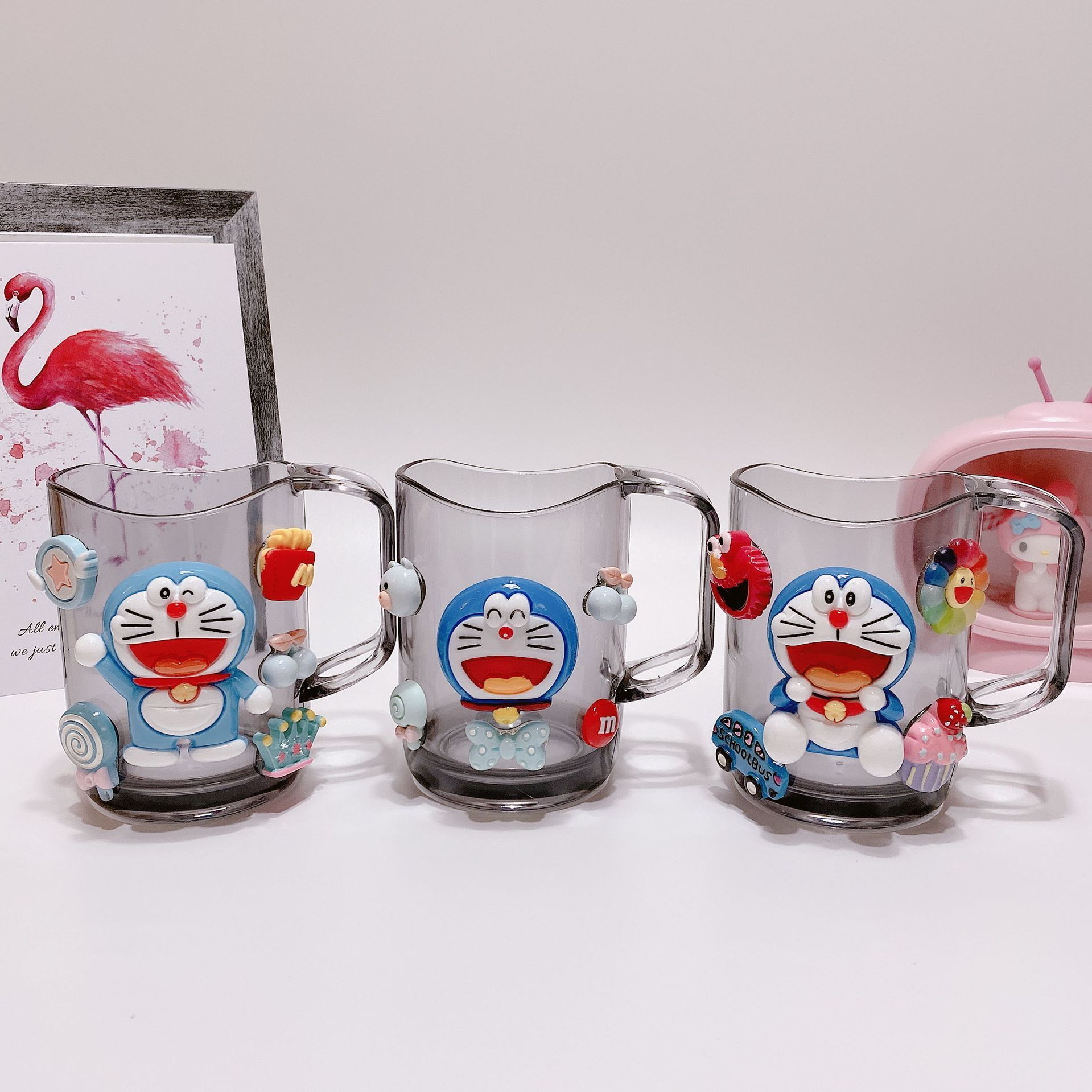 Ly Uống Nước/ Ly Đánh Răng cho Bé Kitty Doraemon Mickey Minnie