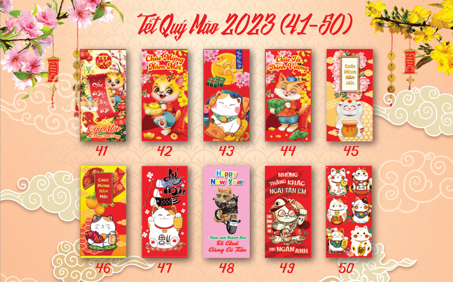 Combo 20 chiếc lì xì HOT nhất năm 2023