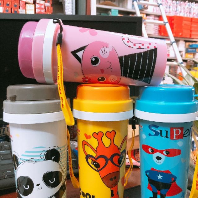 [GIỮ NHIỆT 12H] Bình giữ nhiệt 500ml tích hợp ống hút cực cool. Bình nước giữ nhiệt cho bé