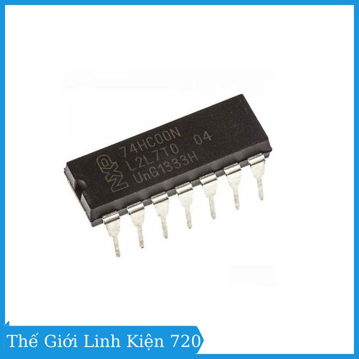 IC 74HC00 2-Input NAND DIP14 14 chân cắm điện áp 2-6V