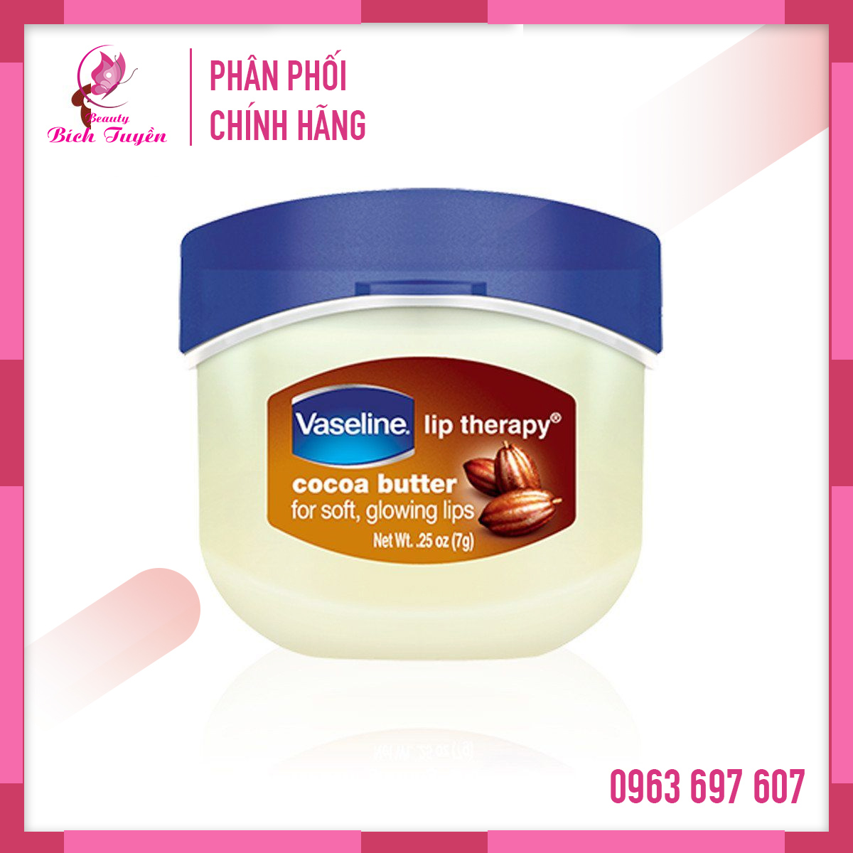 Sáp Dưỡng Môi Bơ Cacao VASELINE Lip Therapy Cocoa Butter 7g