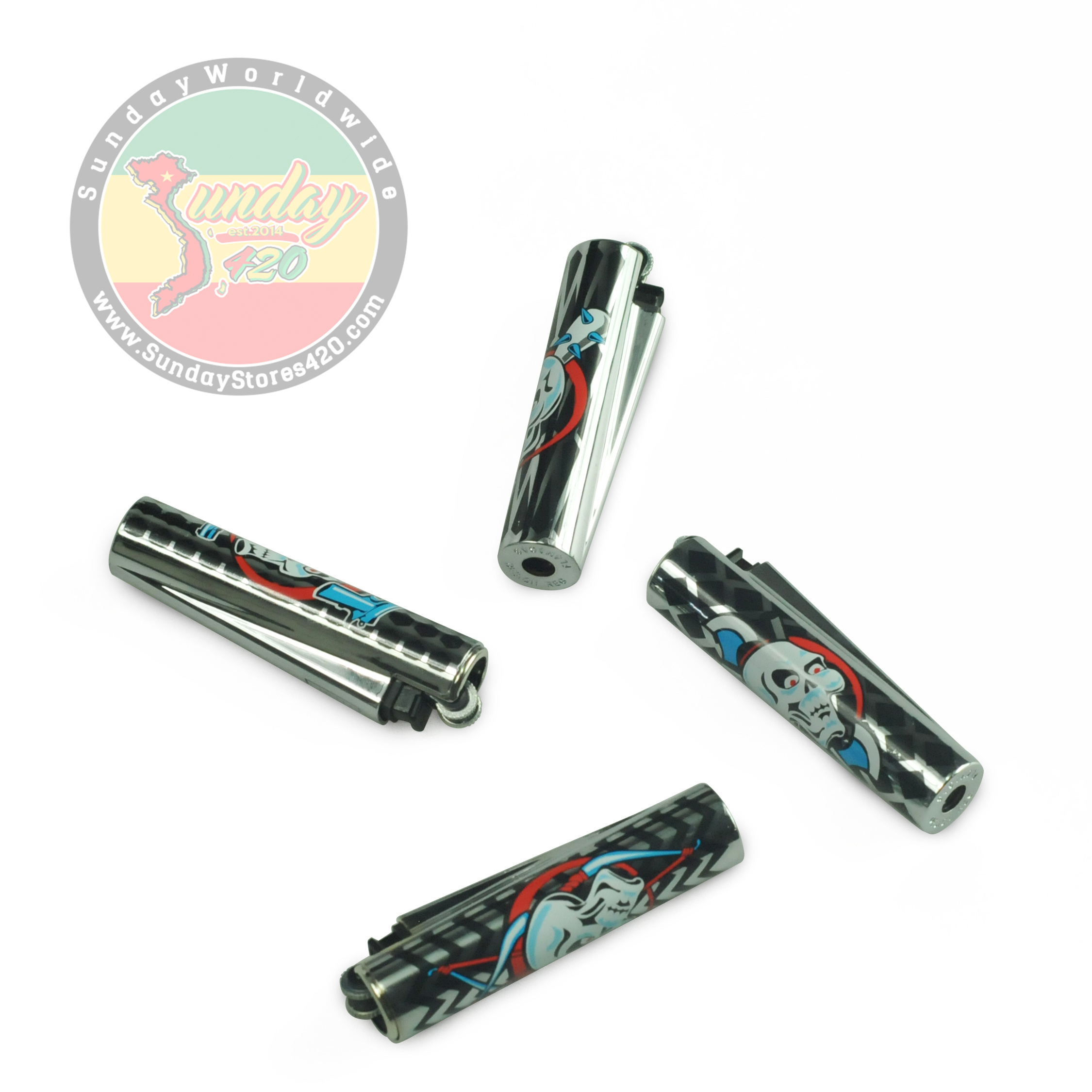 Bật Lửa Clipper Sắt Đầu Lâu - BL-41 (2 cái)