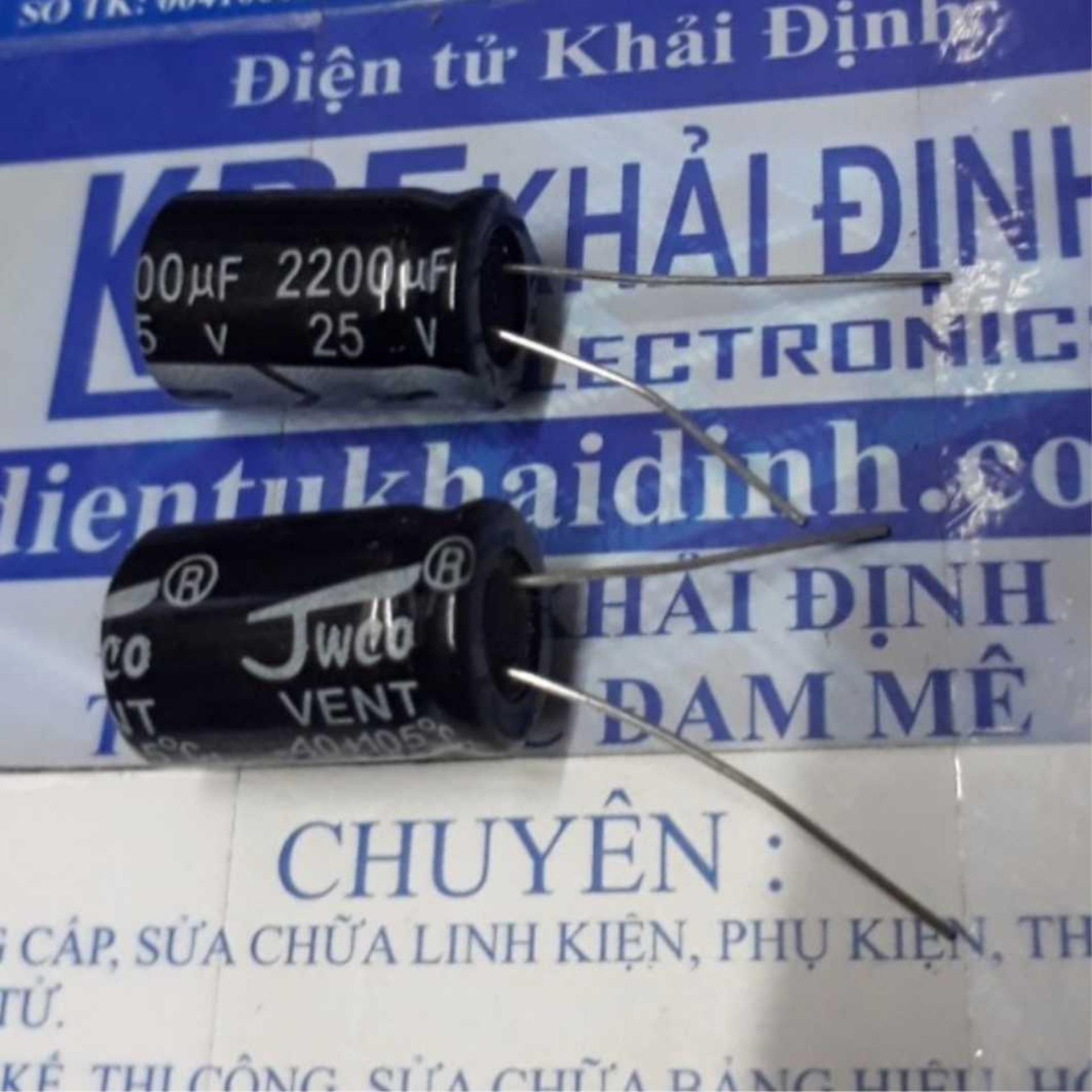 10 con TỤ HÓA, TỤ PHÂN CỰC 2200uf 25V   kde1818