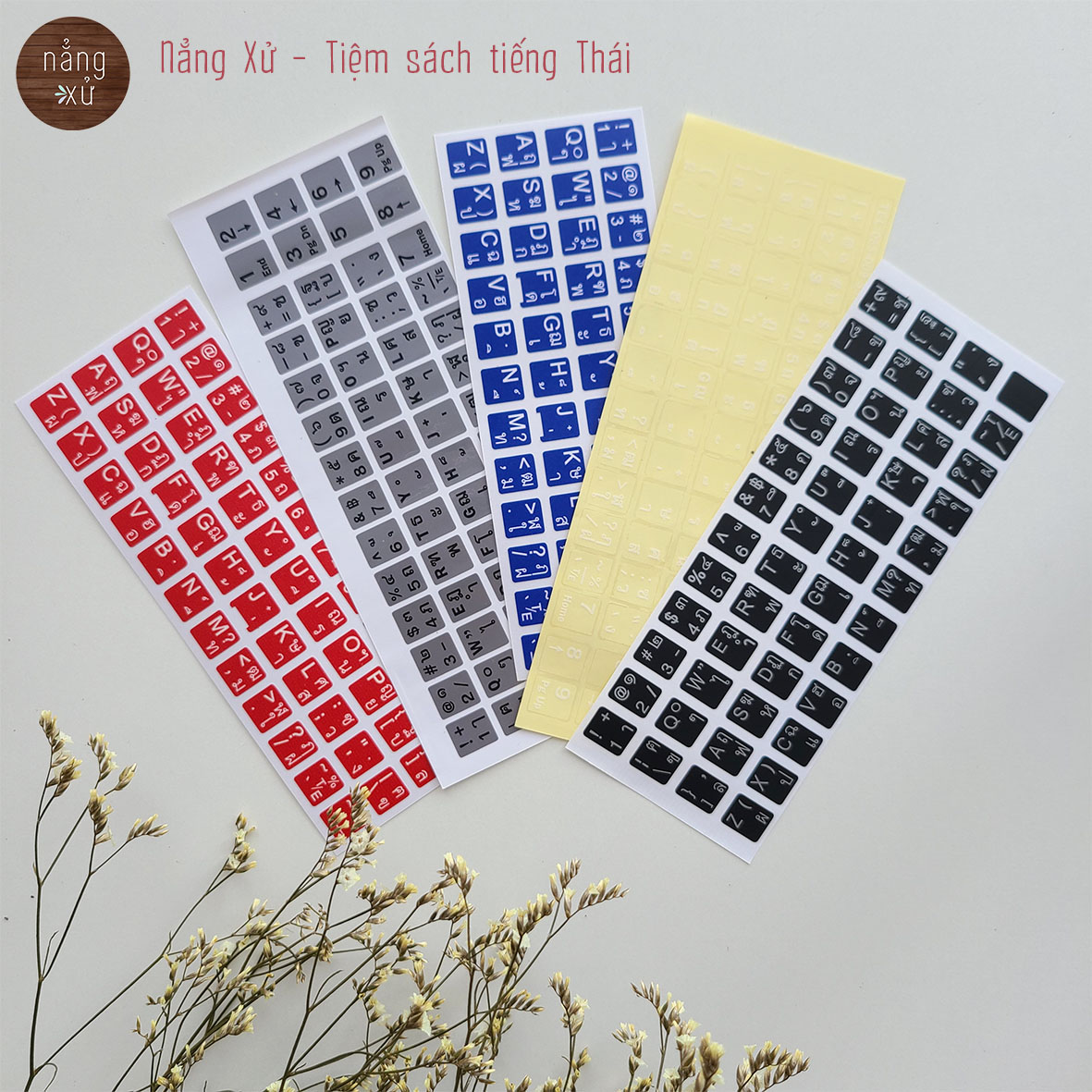 Sticker dán bàn phím tiếng Thái