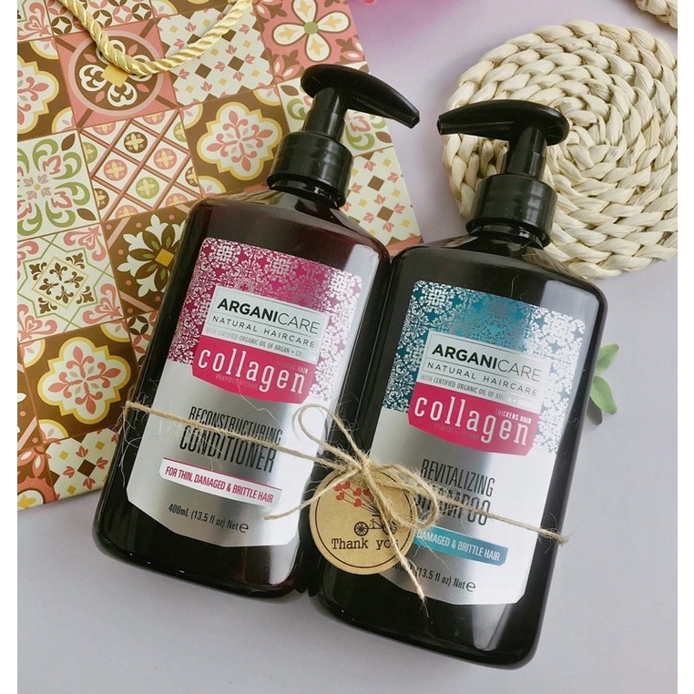 Bộ dưỡng tóc Arganicare Collagen Pháp