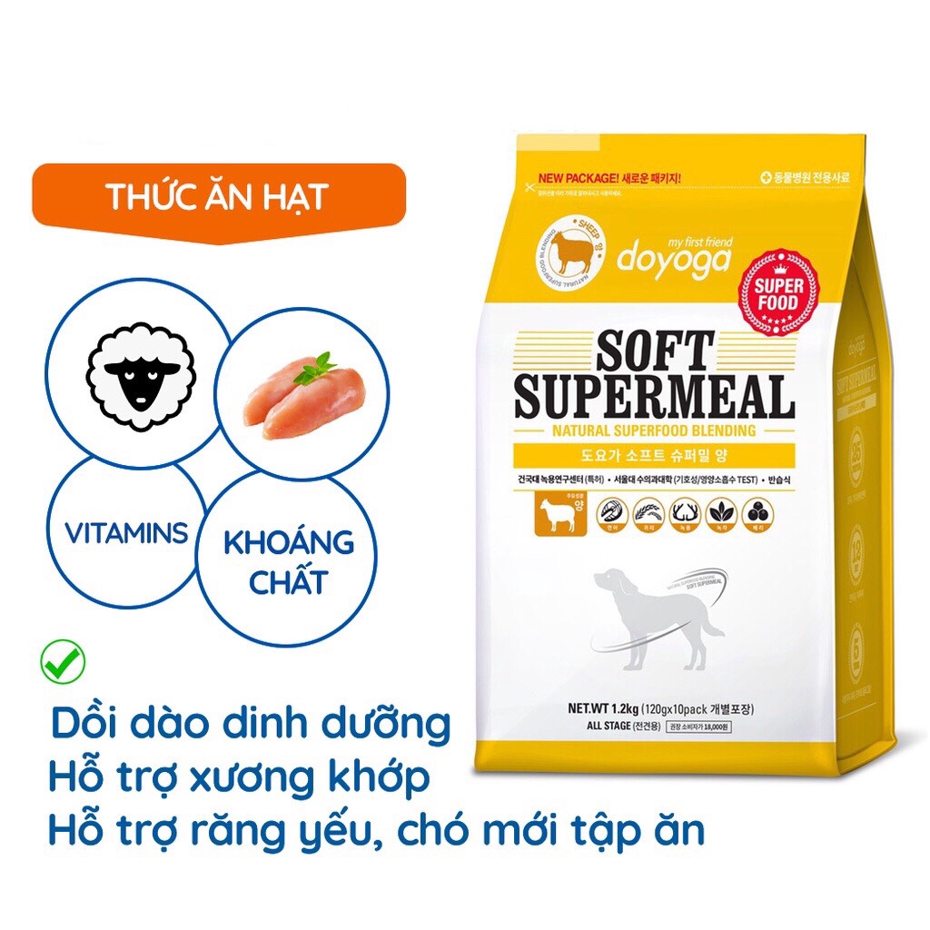 Thức ăn hạt mềm cho chó Doyoga Soft SuperMeal