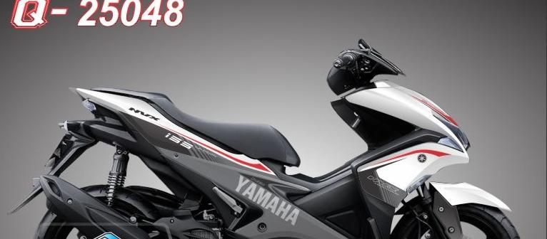 Tem rời NVX dán xe trắngtem