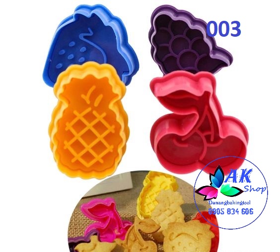 SET 4 KHUÔN NHẤN LÒ XO (TRÁI CÂY)