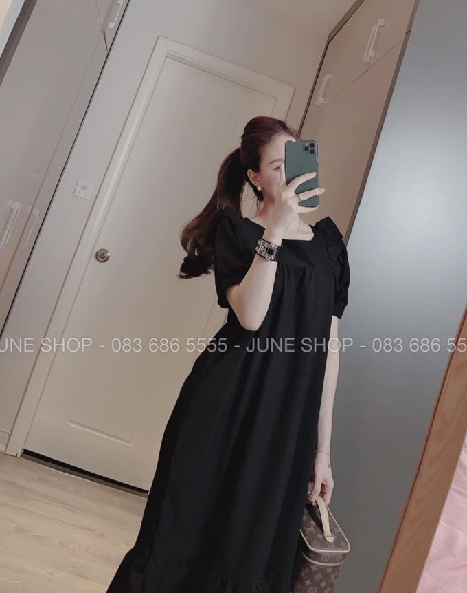 váy bầu công sở đẹp thiết kế yếm bầu-đầm bầu đẹp dáng dài