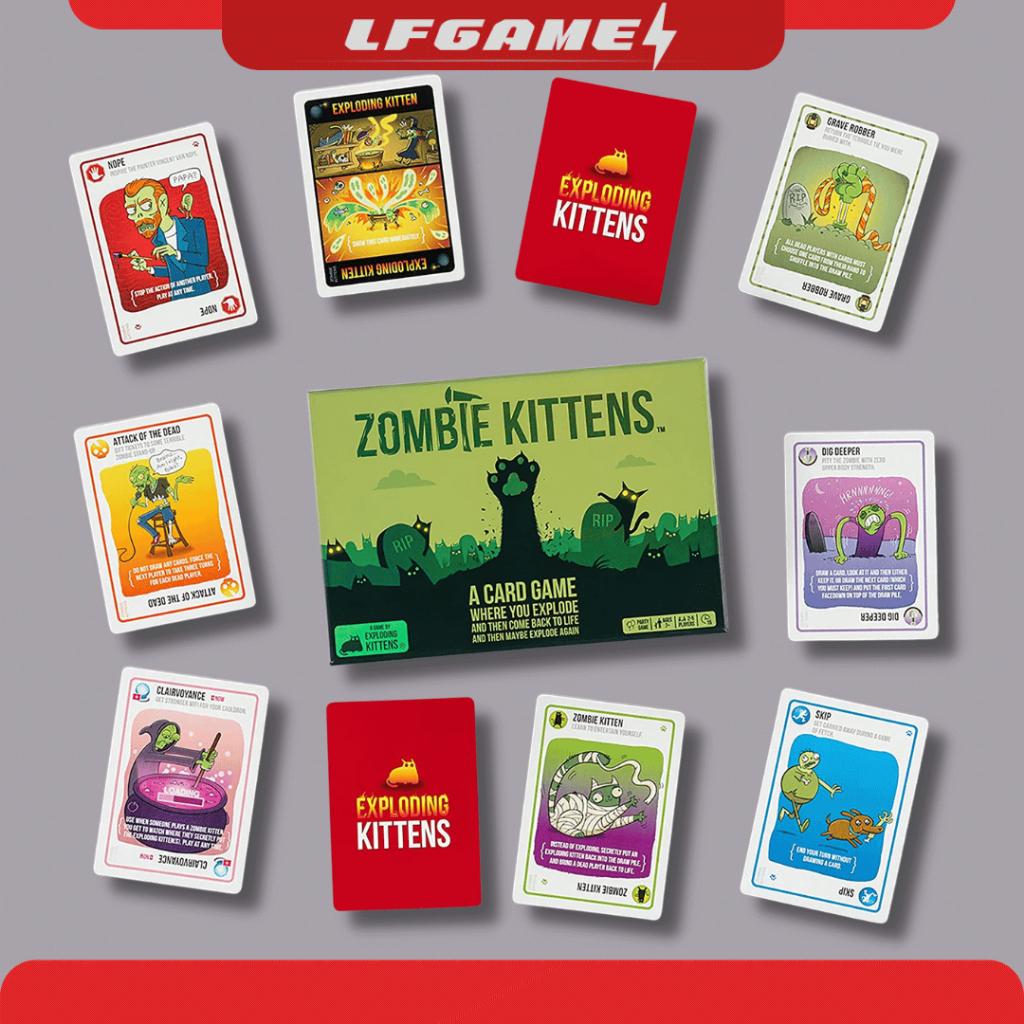 [CAO CẤP] BỘ TRÒ CHƠI BOARDGAME Mèo Nổ ZOMBIE KITTENS