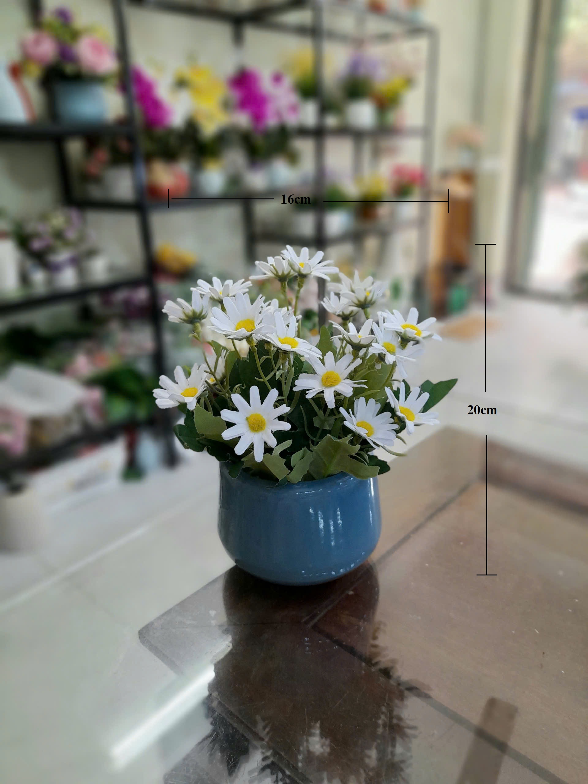 Chậu hoa MINI để bàn, decor quán xá- nhà hàng...chậu cây giả trang trí (nhiều mẫu)