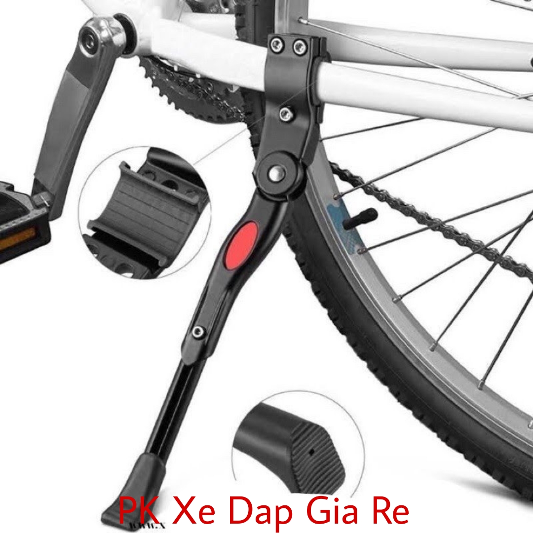 Chân chống nhôm xe đạp thể thao 1 điểm, Chân chống nhôm xe đạp ôm khung bánh 24, 26, 27.5, 700c