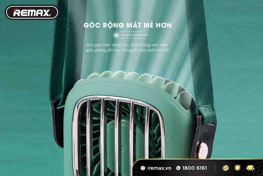 Quạt đeo cổ Remax F36- Quạt để ban mini